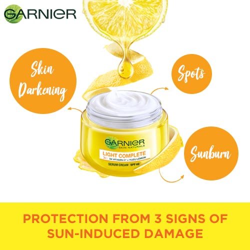 Fight Skin Darkness, Spots & Sunburn with Garnier Serum Cream SPF 40